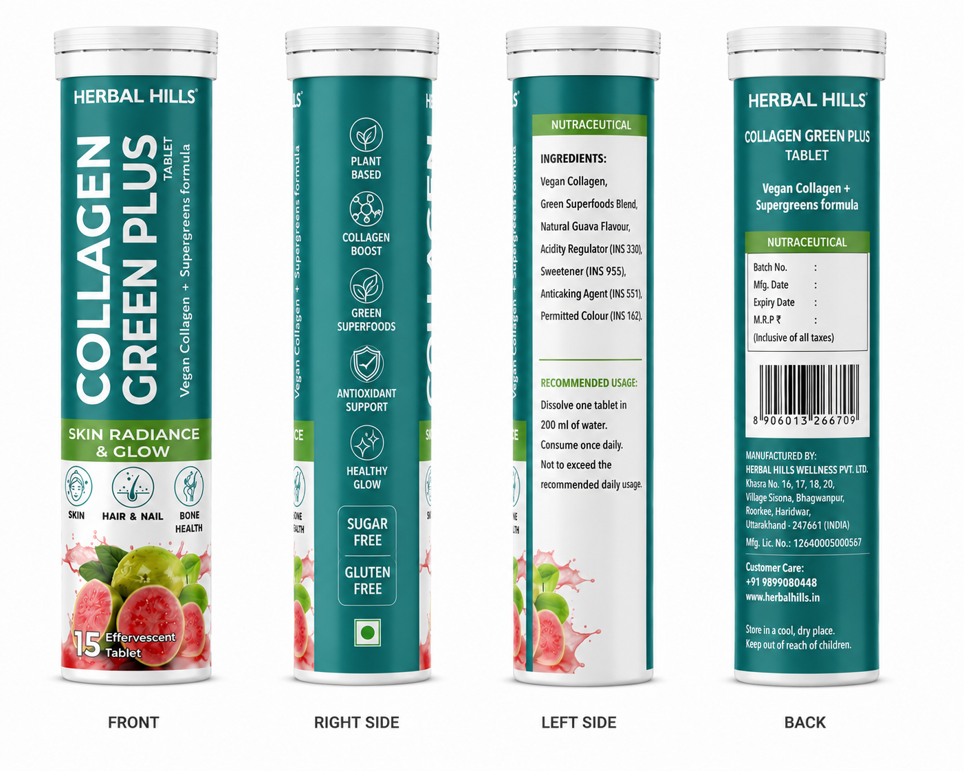 Collagen Green Plus Fizzy Tabs – Skin & Hair Wellness